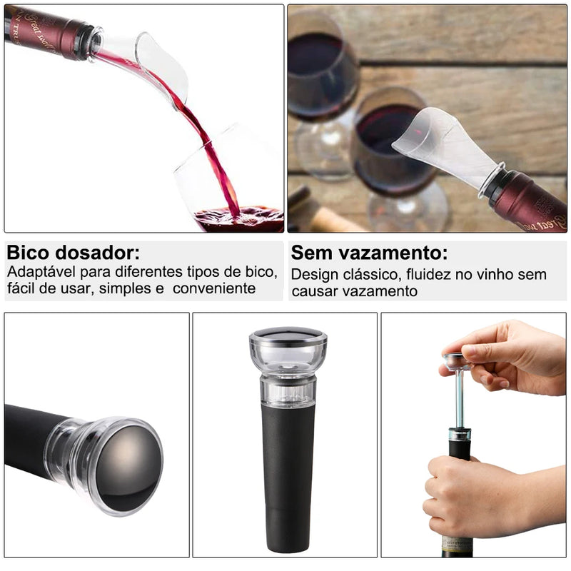 Abridor de Garrafas Elétrico Automático para Vinho e Cerveja